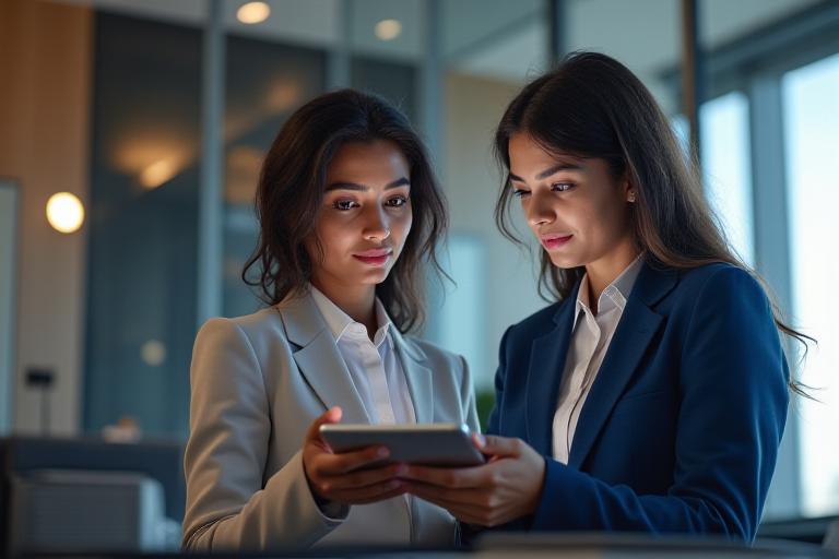 lisbonbachatamarathon recruiter consulting with a tech executive in a Delhi office